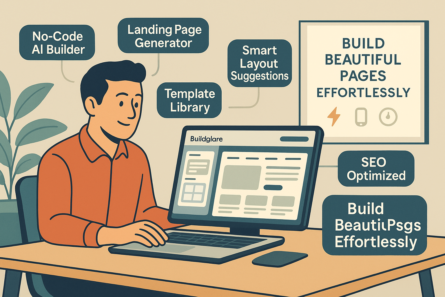 Buildglare: Effortless No-Code AI Landing Page Builder